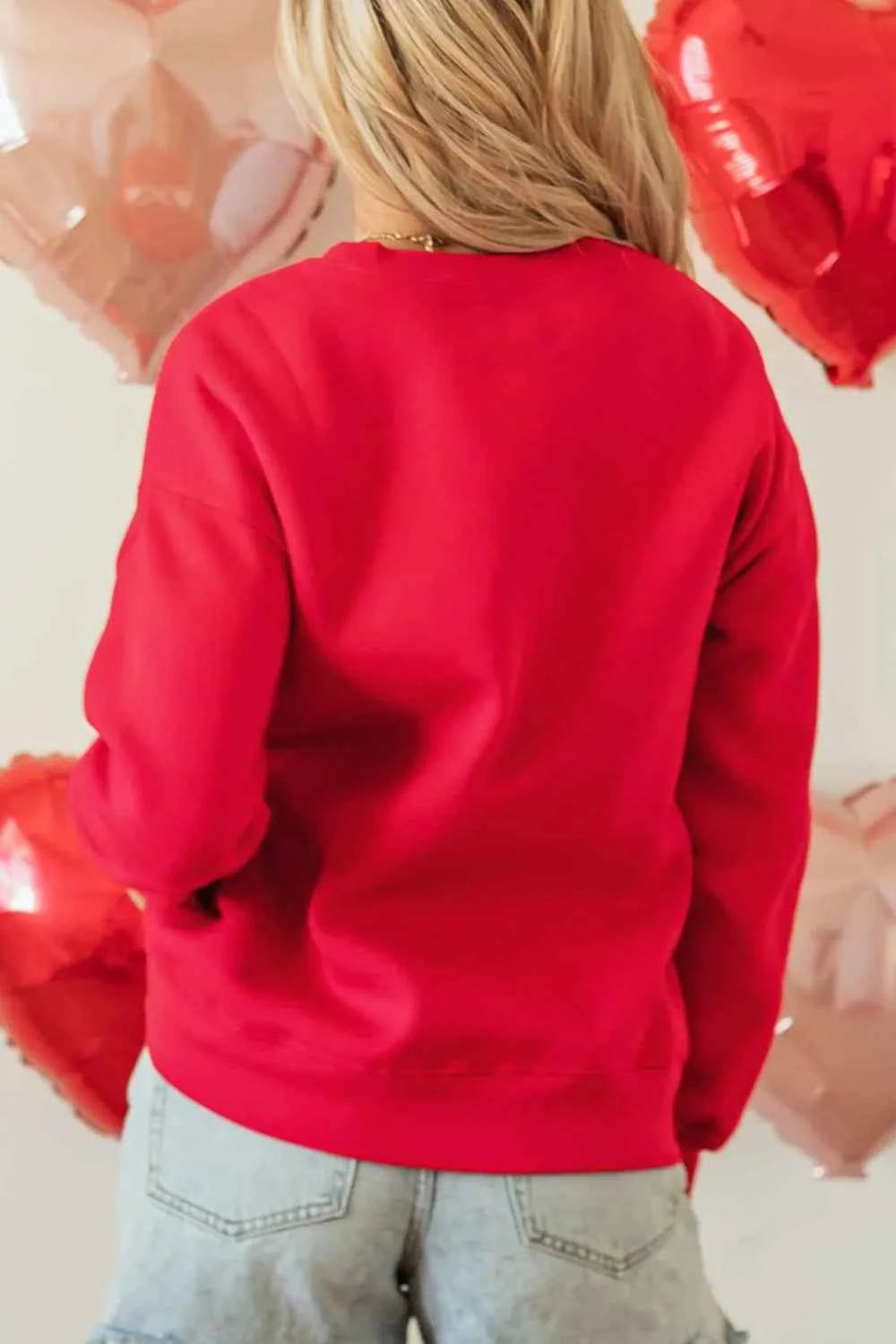 Valentine’s Day Sequin Bow Heart Round Neck Sweatshirt 6457ba50-0804-4f95-a4d3-cbc0640a7a5d-Max