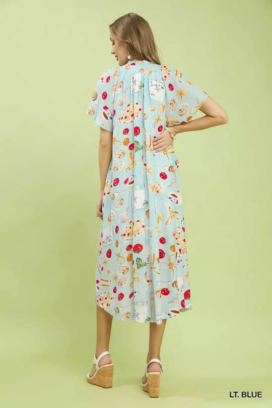Abstract Print Flutter Sleeve Midi Dress 645c5cb3-6db8-41e1-bbde-95f9413211b4-Max-Origin