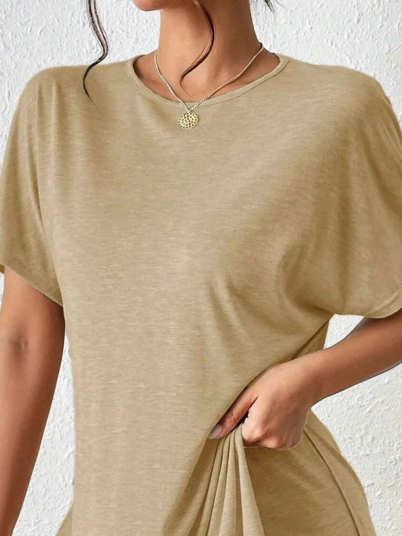 Casual Round Neck T-Shirt and Shorts Set 6462a84a-c778-41c0-ba7c-8737ee012843-Max-Origin