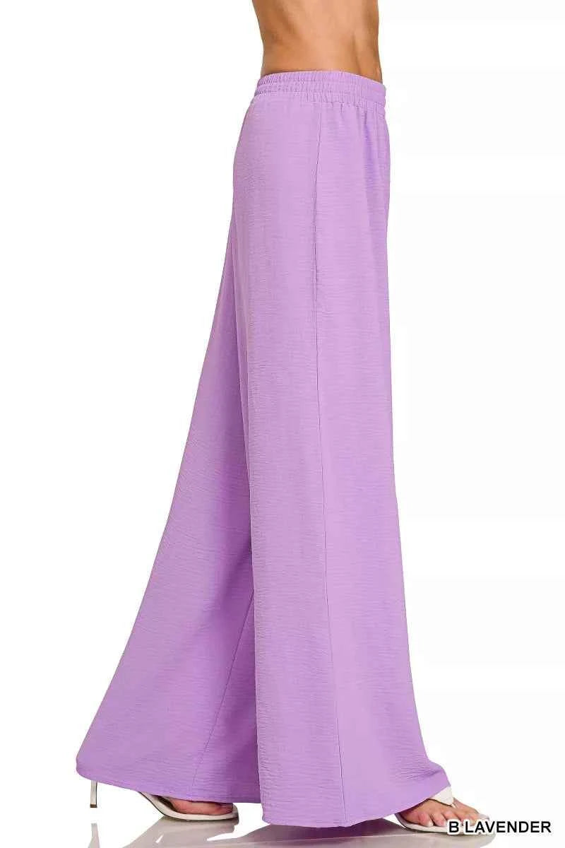 Zenana Woven Airflow Twisted Top & Wide Leg Pants Set 6475001290714f6b80e789dd4e8979f5-Max-Origin