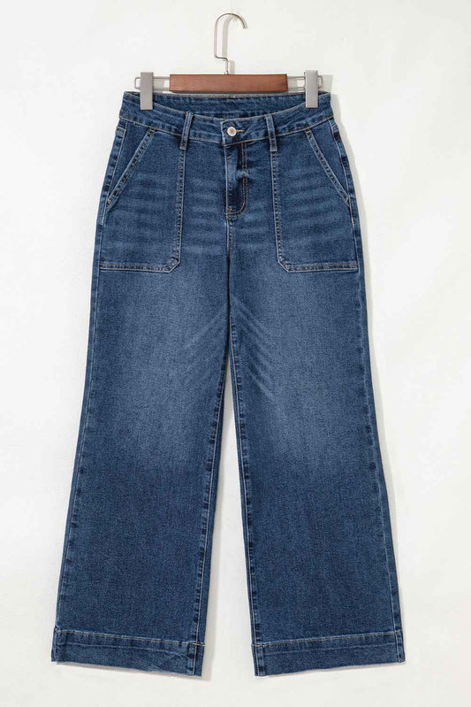 Ashleigh Blue Cropped High Rise Wide Leg Jeans 648bb8baddd16099