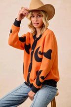 BiBi Halloween Witch Hat Moon Bat Artwork Cardigan 6493252cd3a246eb8b6b033fbd96a6f6-Max-Origin