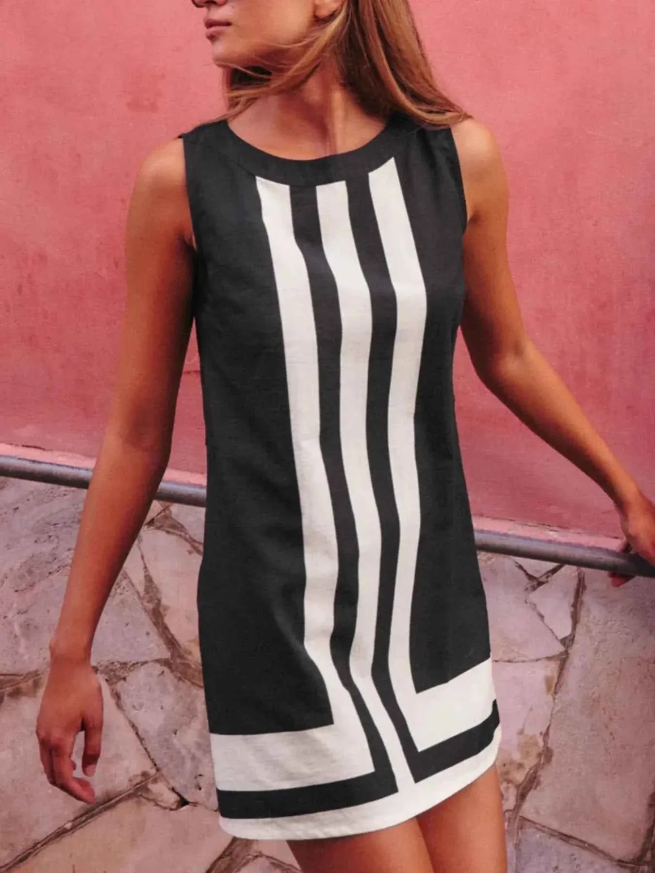 Striped Round Neck Sleeveless Dress 64c71cb4-289f-4cf2-adb3-33b3aa2f7c34-Max-Origin