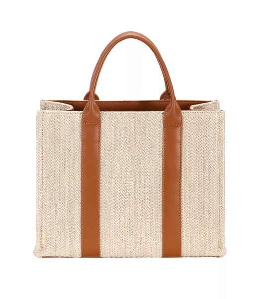 David Jones Square Woven Tote Handbag 64dc9cbe-e31f-4134-ada2-86cbf7bc0925-Max-Origin