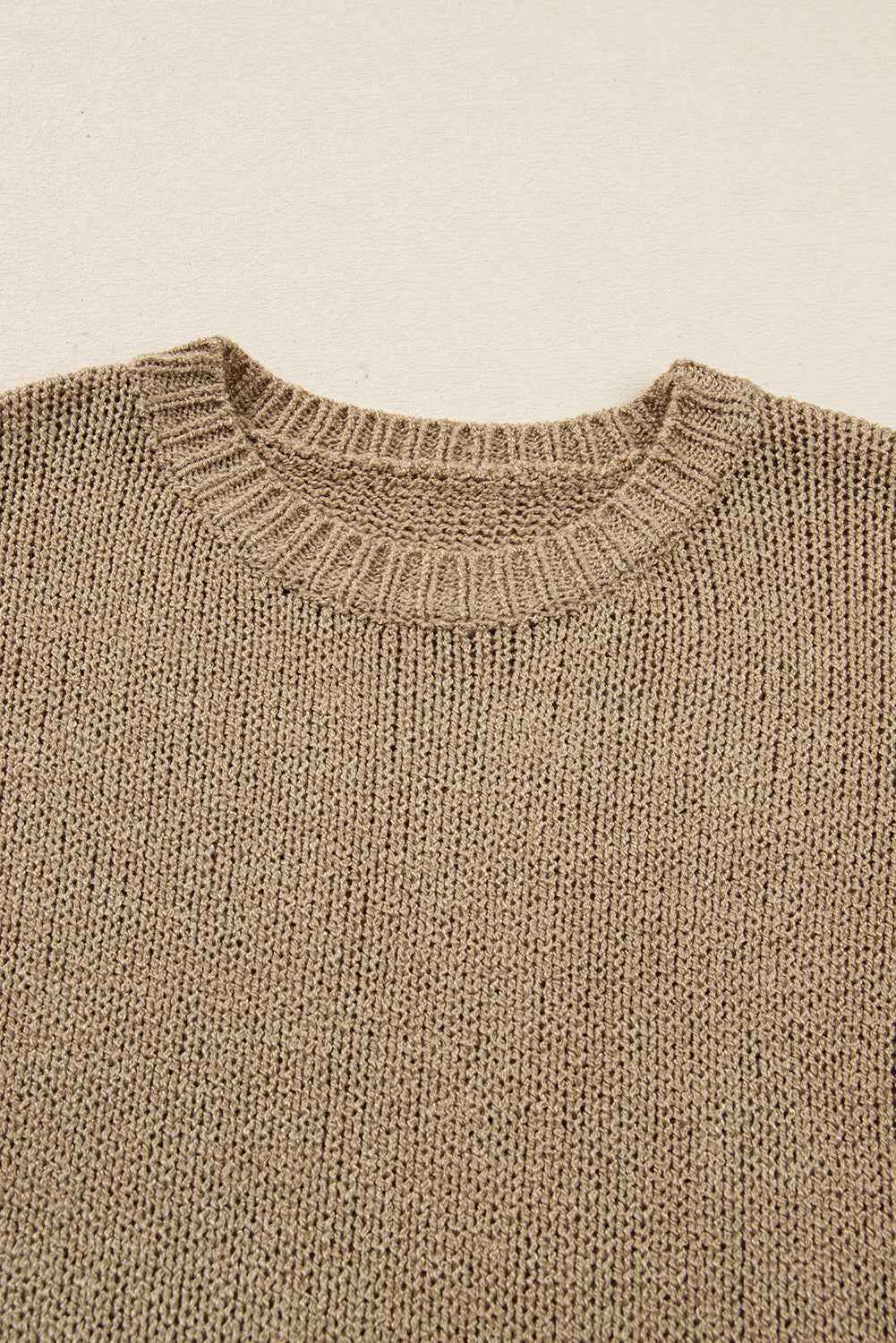 Pale Khaki Oversize Drop Shoulder Slouchy Sweater Dress 64e2f286a3e9d4db