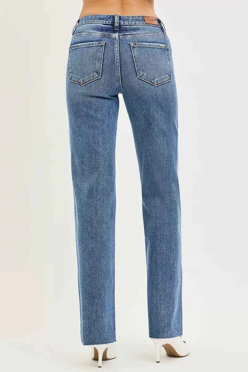 RISEN Tummy Control 4 Way Stretch Mid Rise Straight Jeans 64f719d859b34b87ad8bbb14b9e4db55-Max-Origin