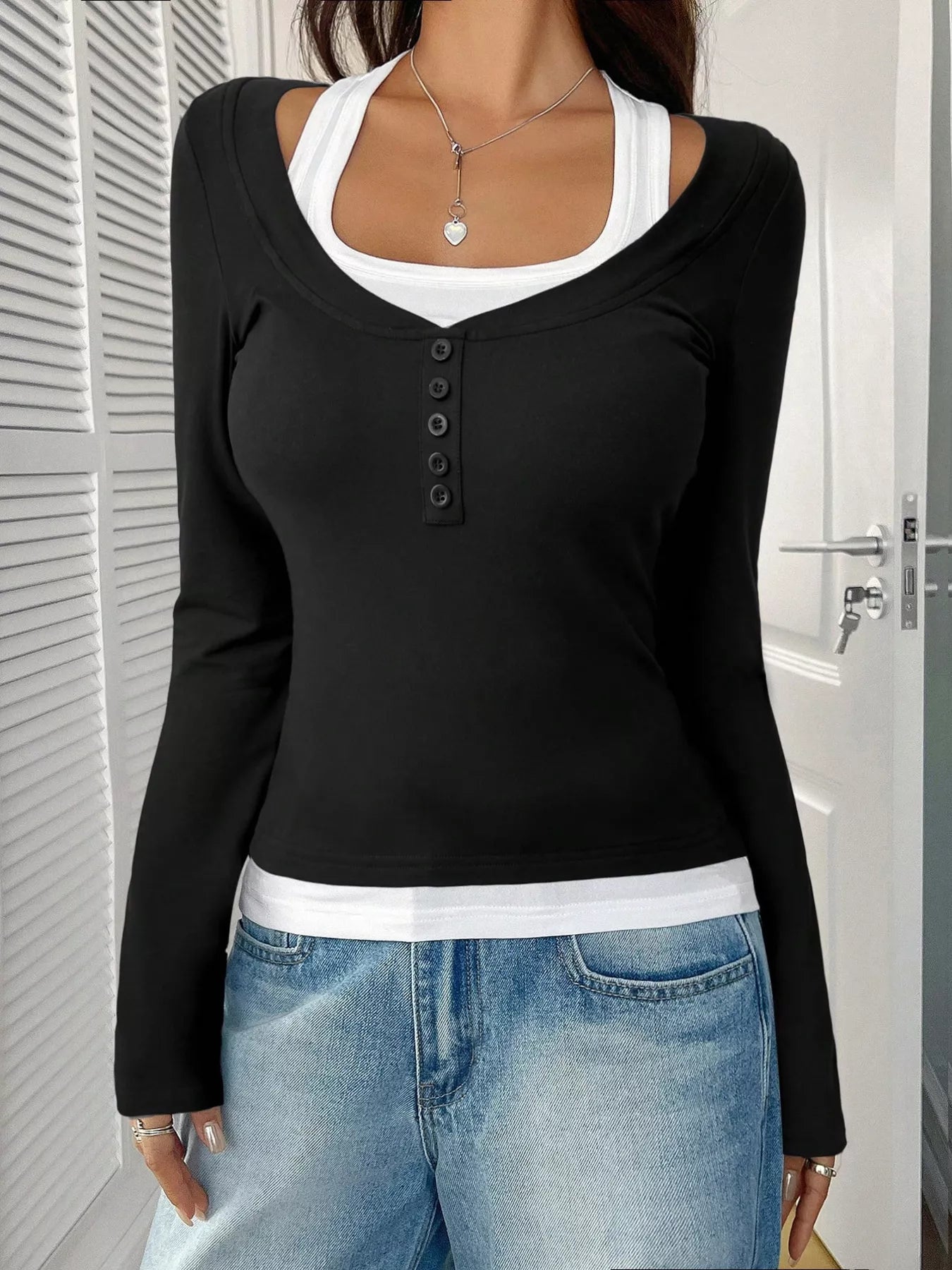 Scoop Neck Long Sleeve T-Shirt 64f9a8a8714241aba1a30d9b0946de78-Max-Origin