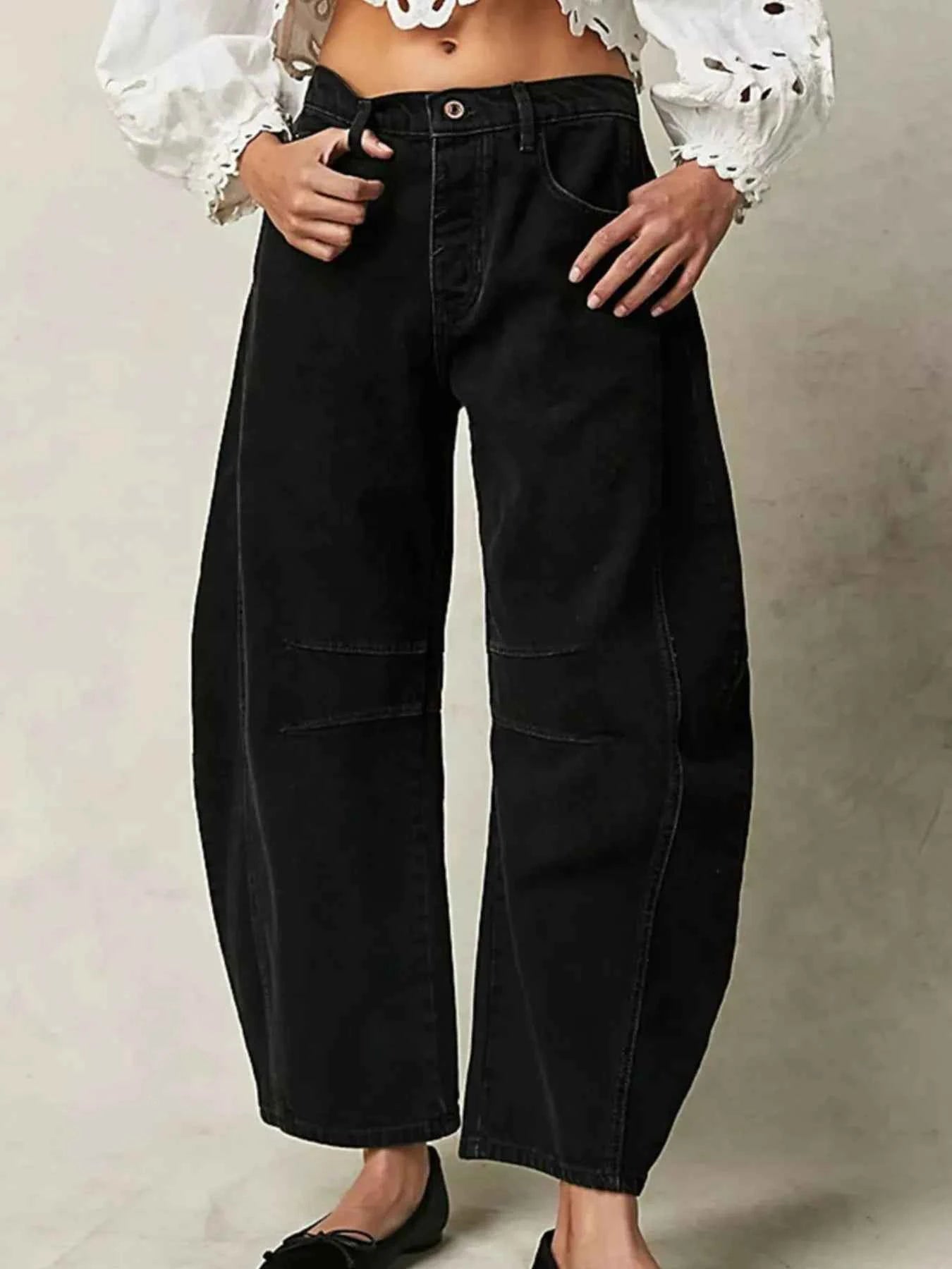 Wide Leg Relaxed Fit Jeans Black 651cb6fd-88d5-4505-bea5-890ace067d87-Max-Origin