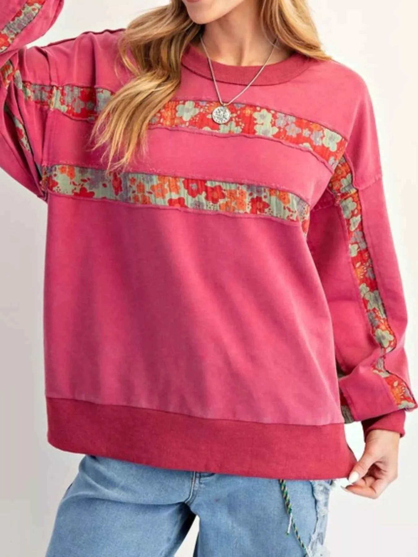 Bohemian Striped Oversized Sweatshirt 65260c98-4f6a-4329-8012-0049d4ee8411-Max-Origin