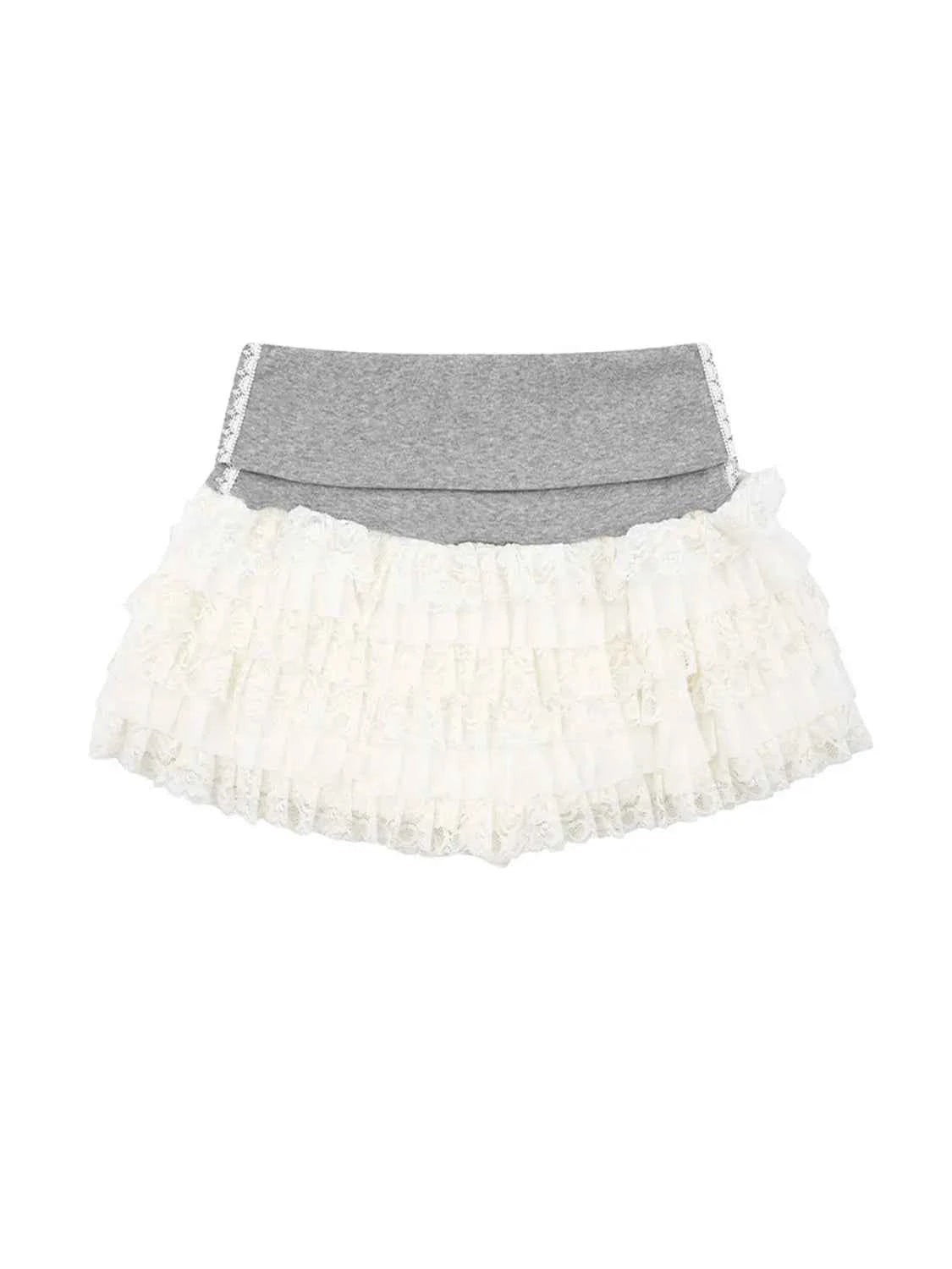 Layered Tulle Mini Skirt with Contrast Waistband 652f4b82-5dc9-4ae1-9a43-c2d476a35406-Max-Origin