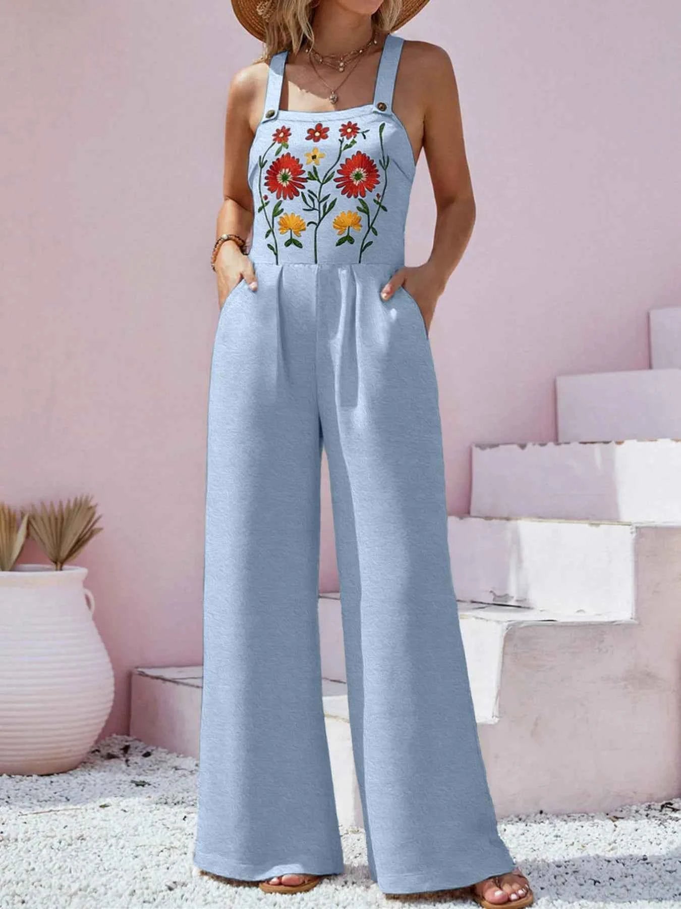 Floral Embroidered Wide Leg Jumpsuit 652f6223-11a1-4732-a7d7-2a72f924d606-Max-Origin