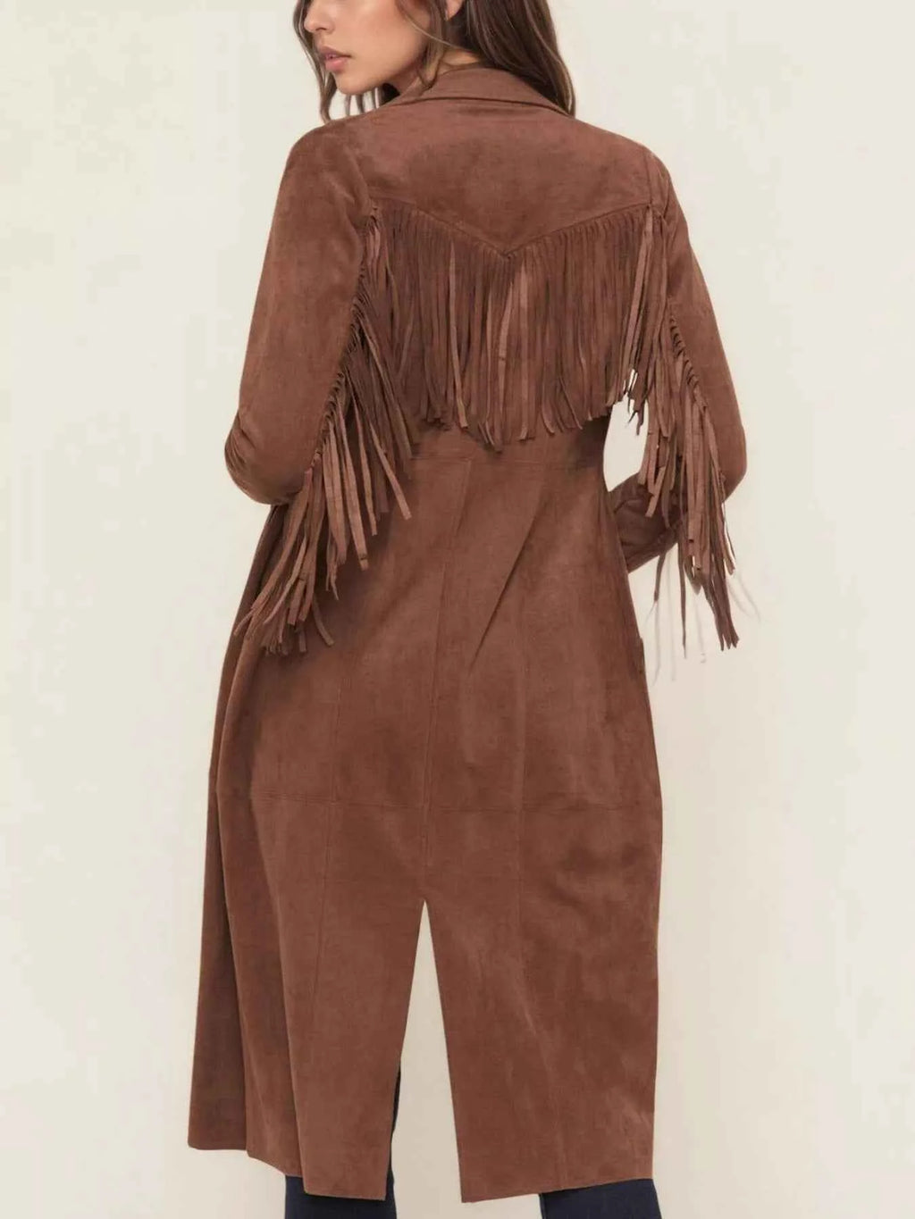Fringe Lapel Collar Long Sleeve Coat 654a39f7-b9fc-4ec4-89f7-a42af560dd8d-Max-Origin