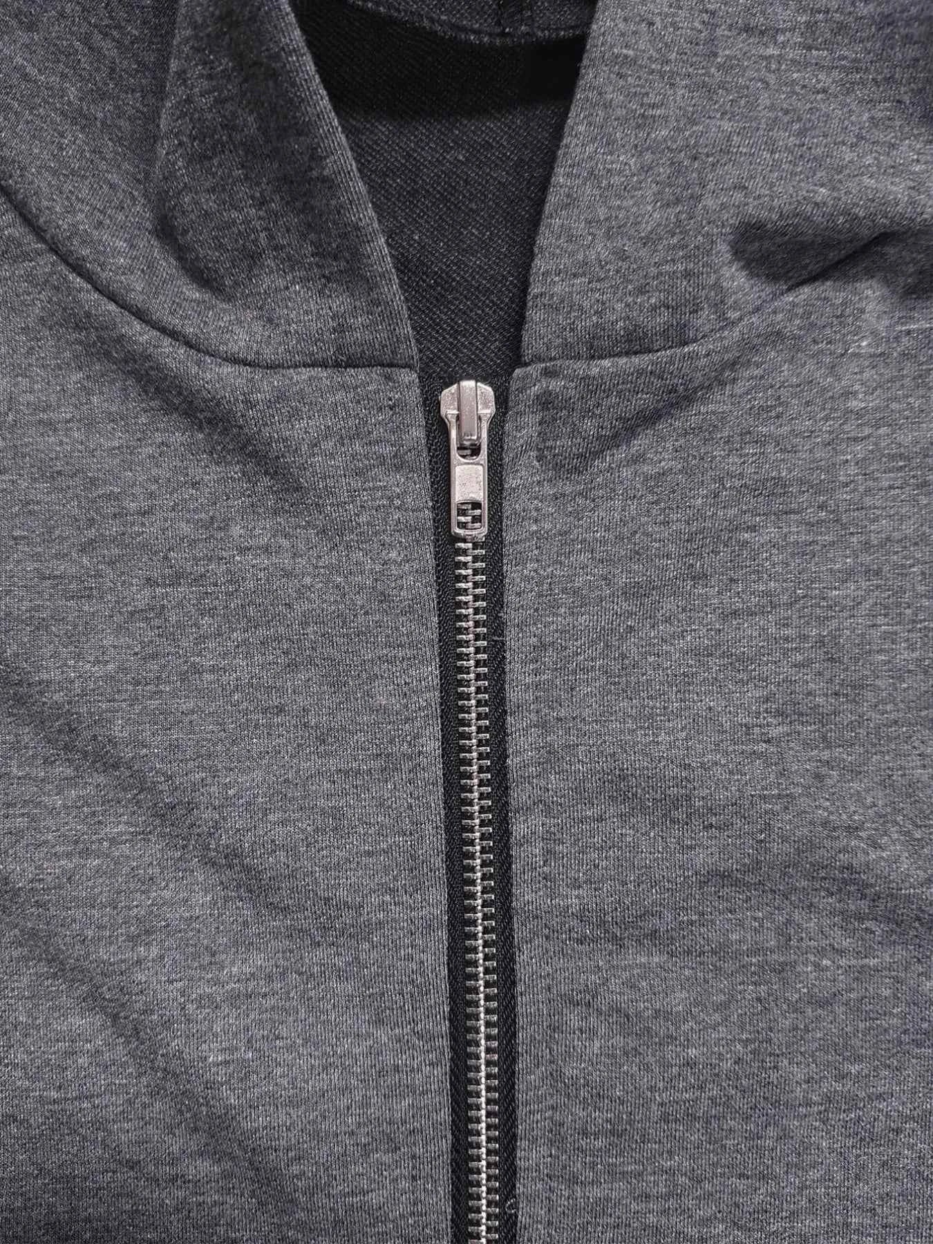 Longline Hooded Zip-Up Cardigan Coat with Flared Hem 655036737bce4cc29284a4513279d52b-Max-Origin