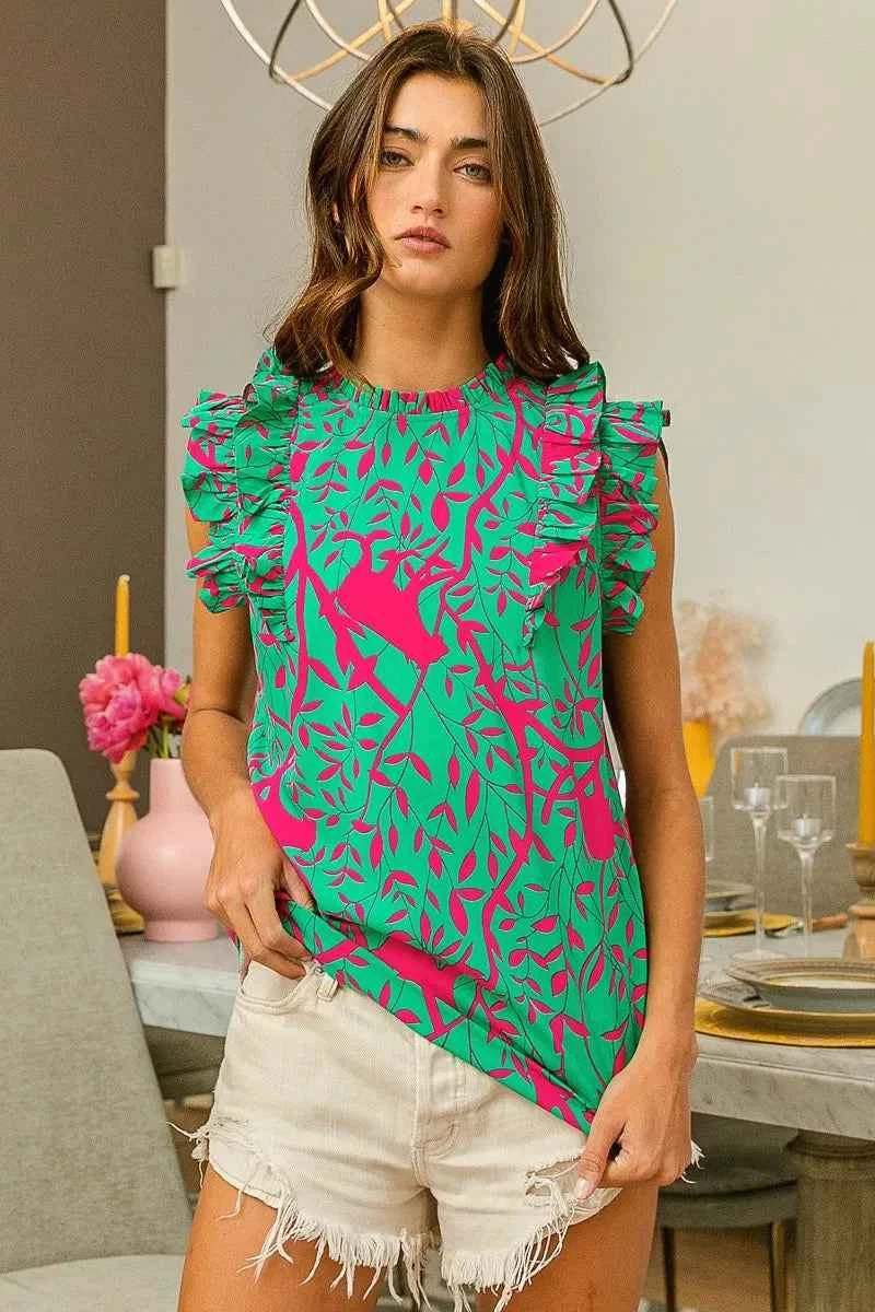 BiBi Leopard Leaves Print Woven Top 6550383870f24073a0c5ed5a3cf7b24a-Max-Origin