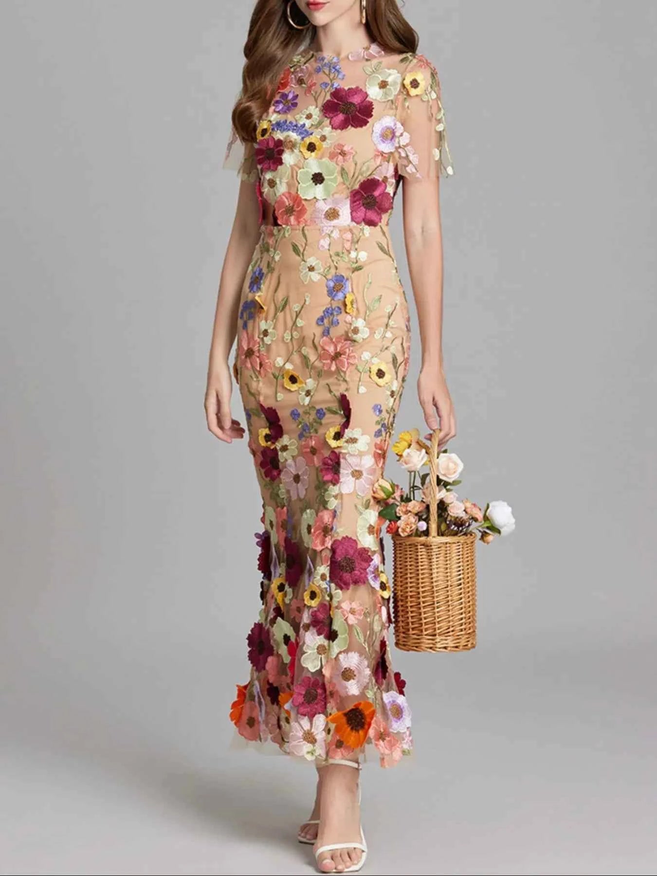 Floral Embroidered Mesh Overlay Maxi Dress 6552cd46-5309-4f54-aa60-9680ec1c6702-Max-Origin