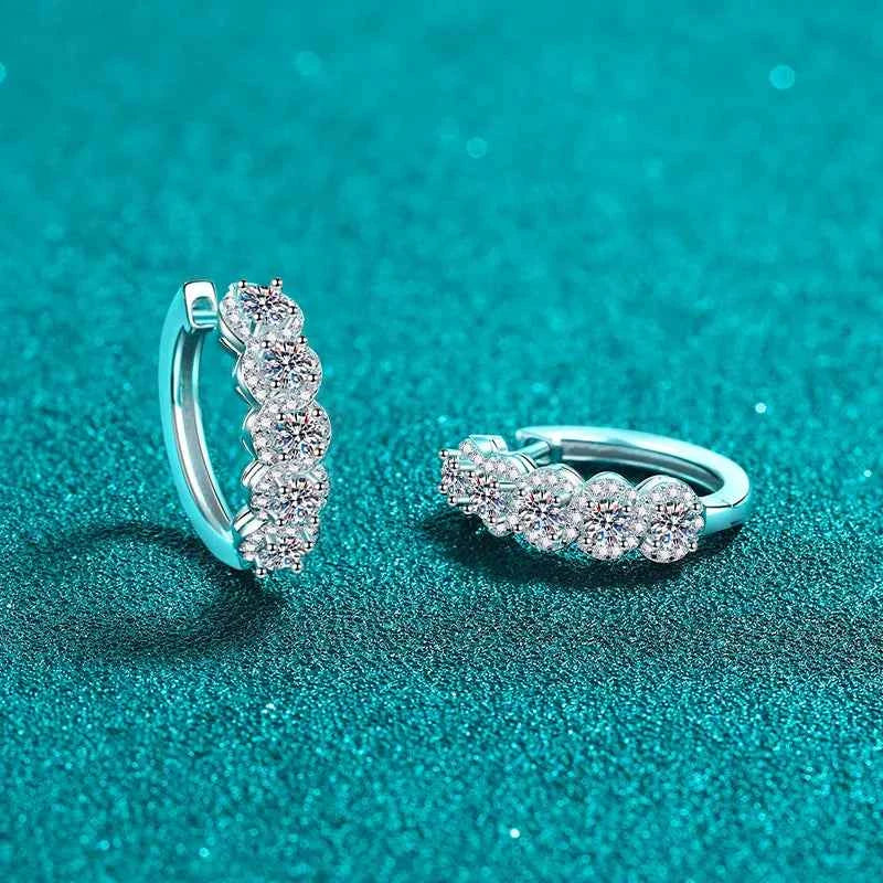 1 Carat Moissanite Zircon 925 Sterling Silver Huggie Earrings 656dd5c1-b78d-435d-b488-0e9566ac9c41-Max