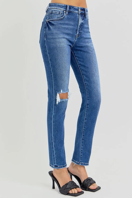 Full Size High Rise Ankle Skinny Knee Distressed Jeans 657f932f-ee83-42ca-88dc-a46e43de0e35-Max