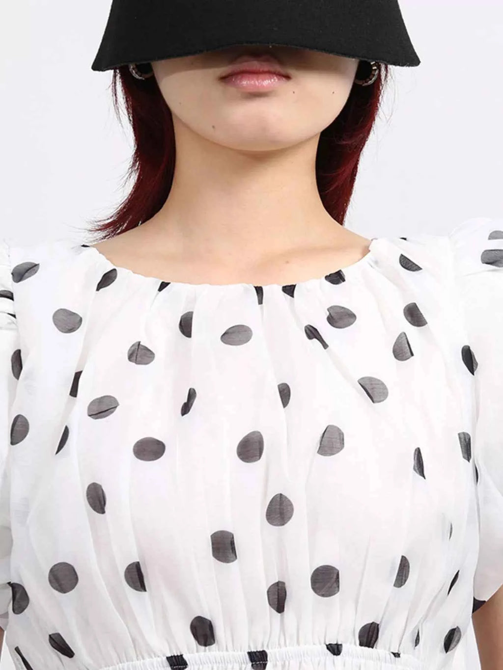 Polka Dot Puff Sleeve Top and Skirt Set 6582ab3a-254a-4428-86f8-5f8a362d43ef-Max-Origin