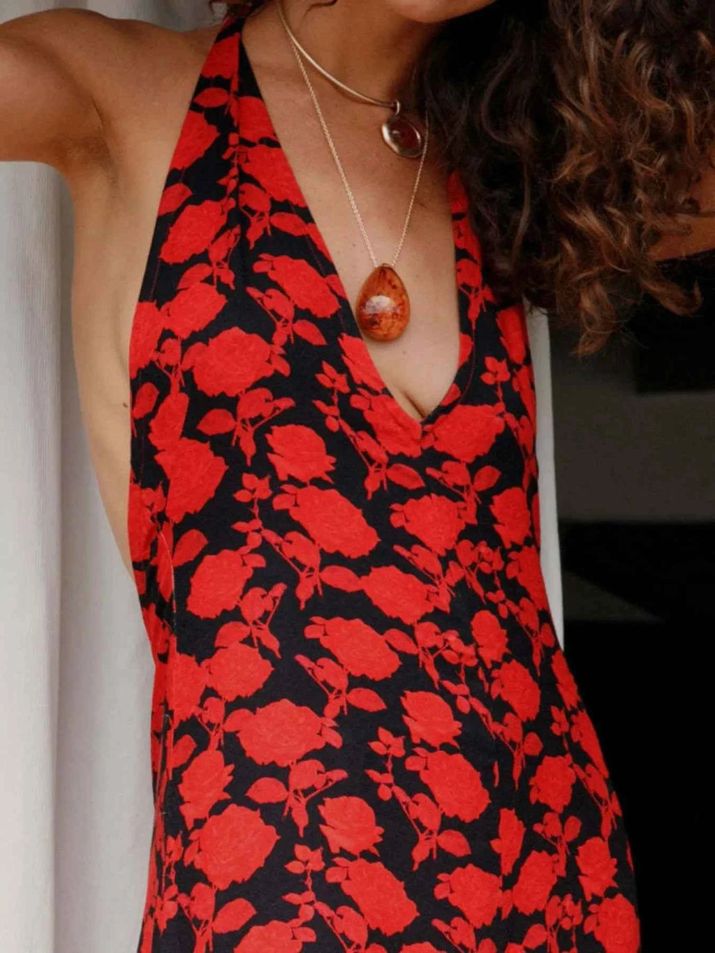 Backless Halter Neck Polka Dot Maxi Dress 65946bcb-368e-4c06-95bb-542f79d50b82-Max-Origin