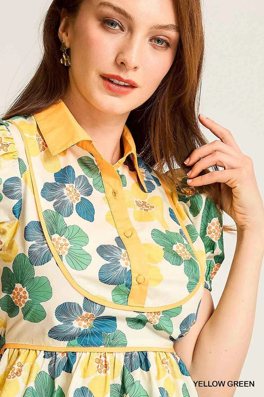 Floral Print Puff Sleeve Cropped Blouse 65a61a55-eaa5-419f-84d4-e6a11ed3e813-Max-Origin