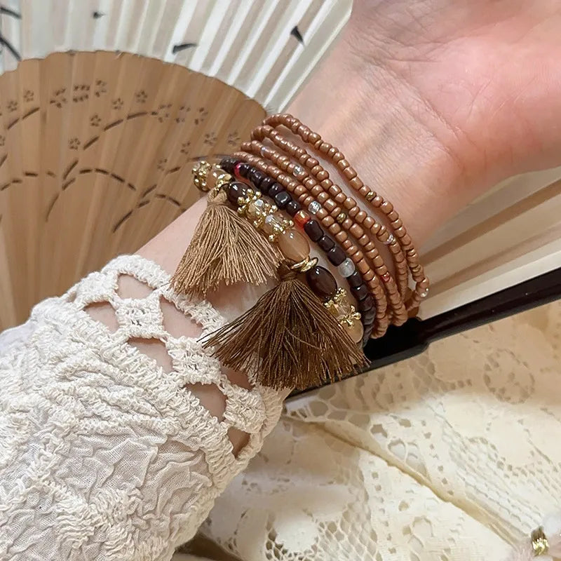 Tassel Rice Bead Bracelet 65c192ef-2155-4192-ad0a-a1d016971322-Max