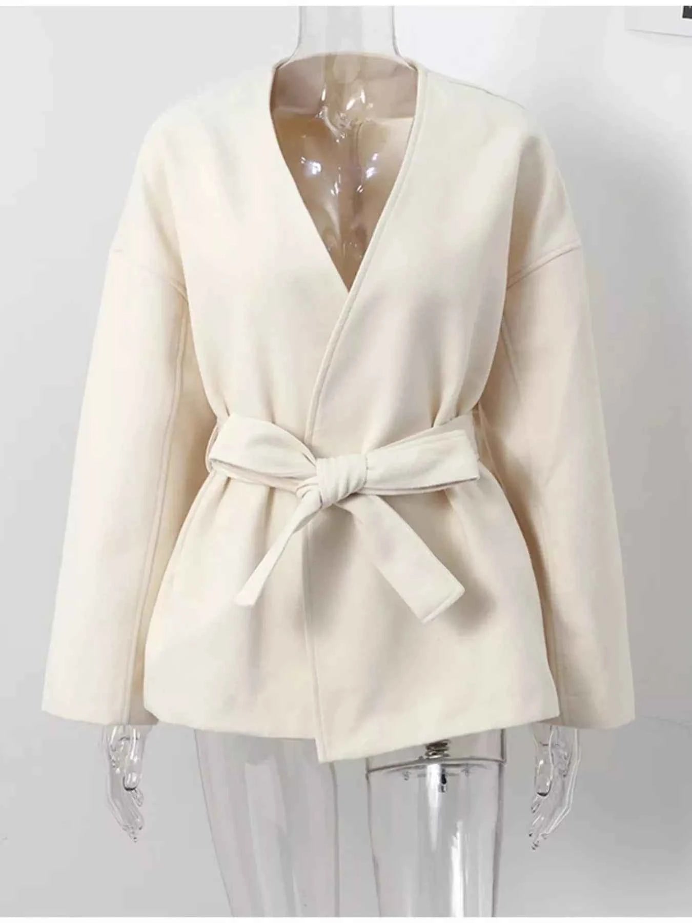 Surplice Tie Waist Dropped Shoulder Outerwear 65c9cb3e68574681b67180bcc04970af-Max-Origin