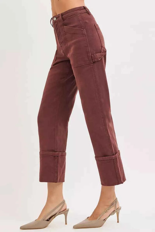 Full Size High Rise Wide Straight Cuffed Patch Jeans Plus Size 65cea3c56a2b46aa9017086506faa834-Max-Origin