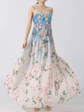 Floral Print Pleated Maxi Dress Blue 65cec716-87cb-40c5-af58-2215d8636e15-Max-Origin