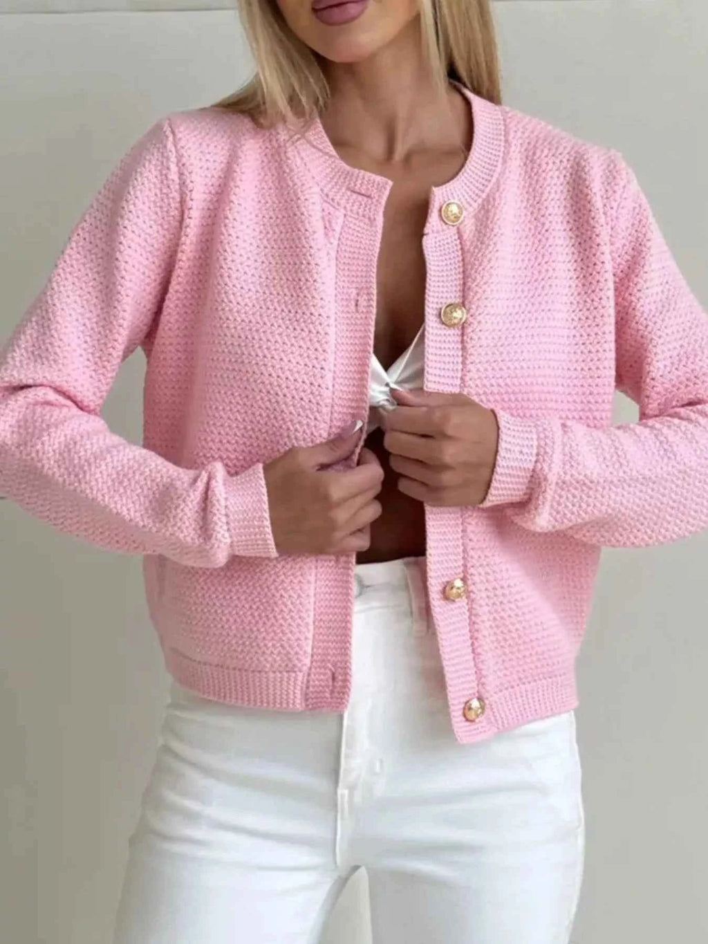 Button Up Texture Knit Cardigan 65e6c32d-0bc6-44d7-a2a5-4639807fca3c-Max-Origin