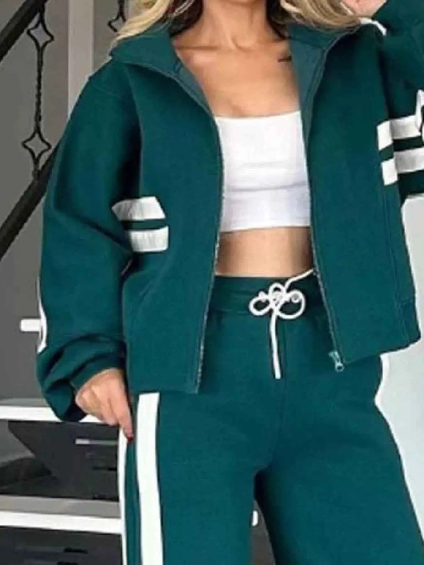Full Size Contrast Stripe Zip Up Jacket and Pants Set Plus Size 65ef4893-08ce-484c-8fdb-cd69461aadd2-Max-Origin