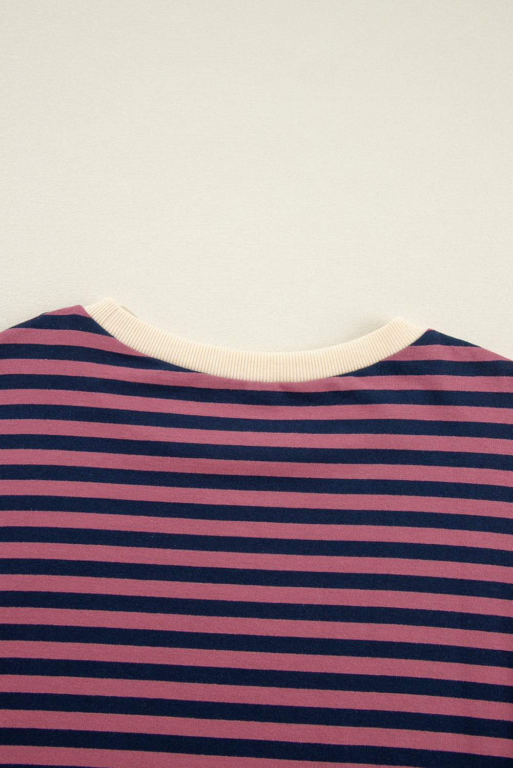Black Stripe Contrast Edge Cross Seam Oversized Sweatshirt 65efecbeb7969baf