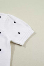 Elegant Polka Dot Bubble Short Sleeve Sweater 660cdf8a-5b0b-4d92-8b91-ea7d58d36e72-Max-Origin