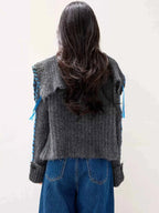 Ribbed Knit Open Front Cardigan 6616acb47c55487abb4fc03c150ba4bf-Max-Origin