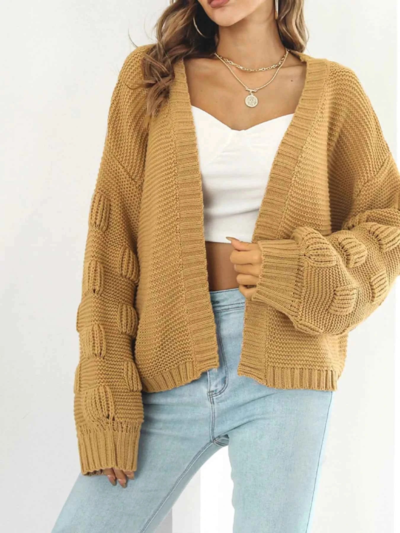 Chunky Knit Open Front Cardigan 661cd20f94534bd3b884a1a856b66c94-Max-Origin