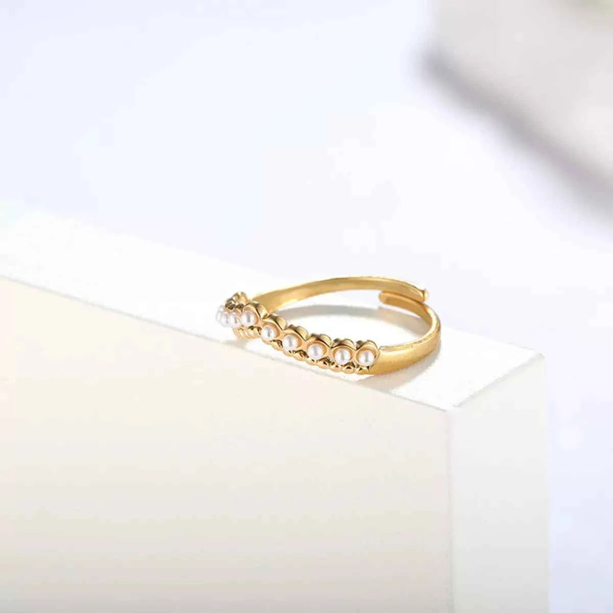 Pearl Embellished Adjustable Ring 661e630b-14e5-4af4-9a23-aa10d80b83f9-Max-Origin