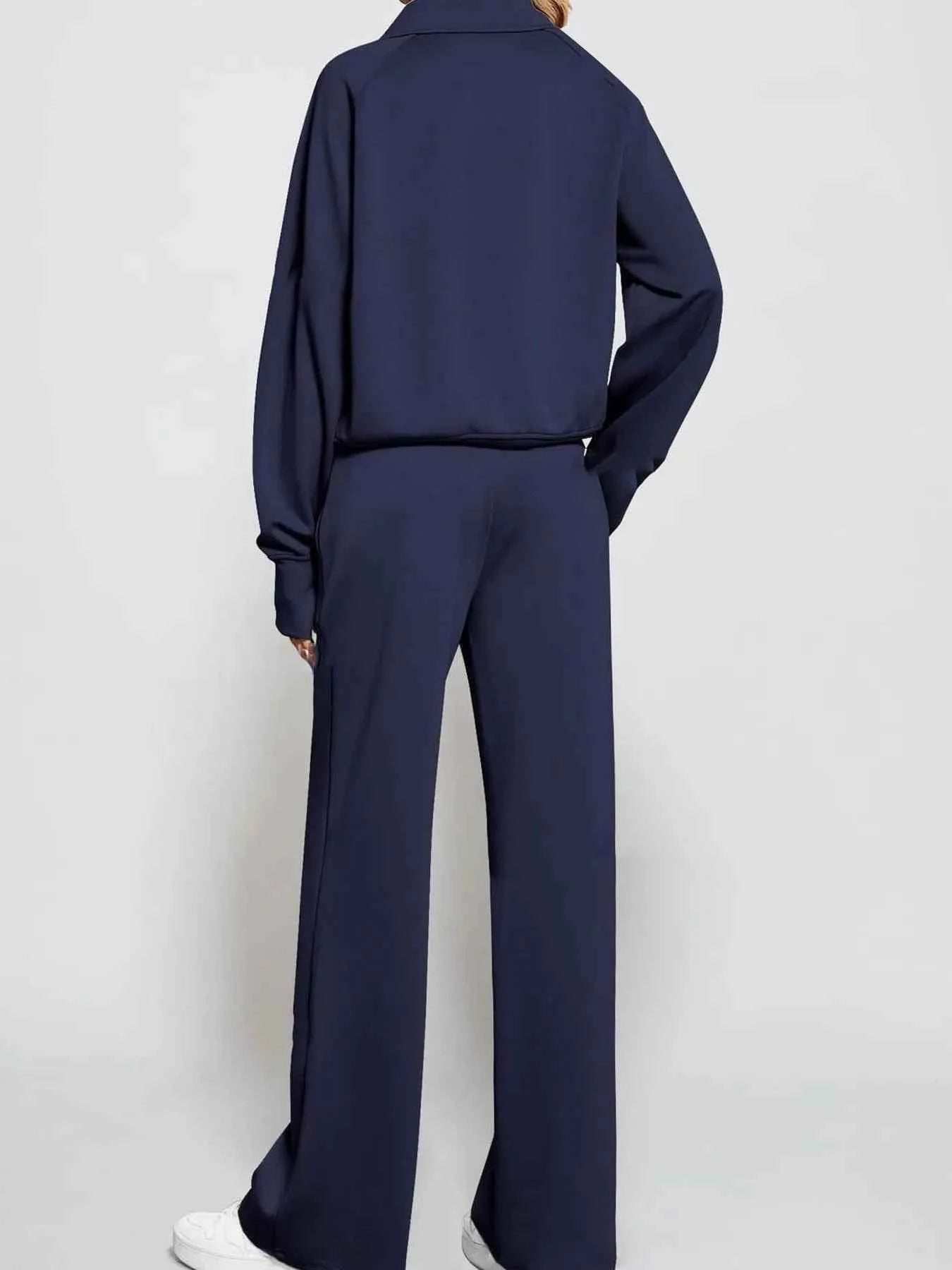 Half Zip Long Sleeve Top and Pants Set 6621a1c827e34002a740de65fd515400-Max-Origin