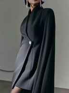 One Button Fitted Mini Blazer Dress with Cape Sleeves 66348ffc-a3f0-473c-8136-30effc4c9987-Max-Origin