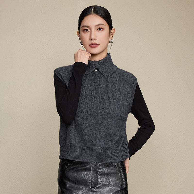 The Sculpted Cashmere-Wool Polo Vest Premium Gray S 6640AC762B53B0299FF966EAB038373D_4caef747-33b5-4967-803d-2bfe4c6a2b77