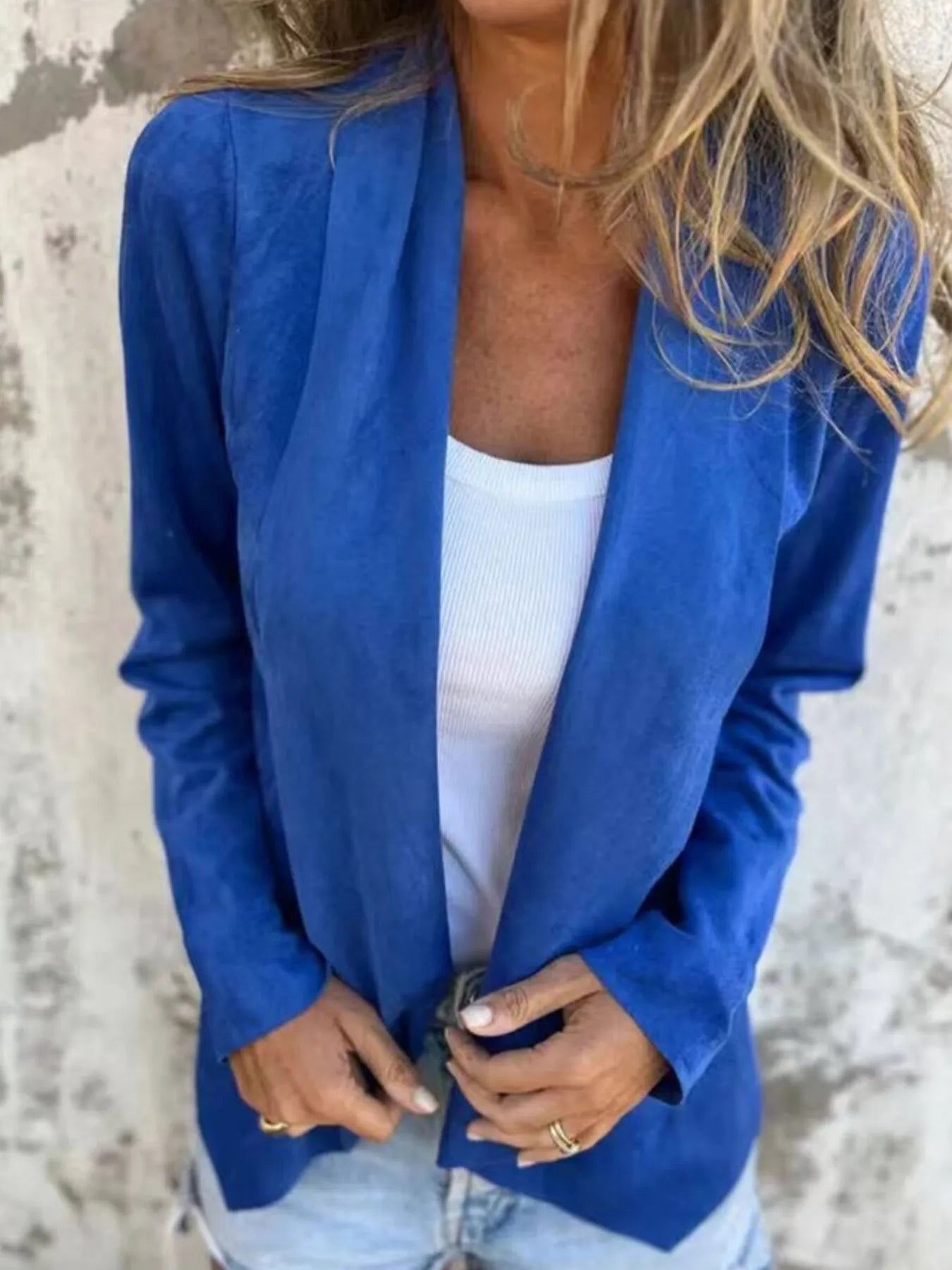Full Size Open Front Casual Cardigan Plus Size Blue 66665189-8a91-4f0c-90f5-6d8fdc68cf01-Max-Origin