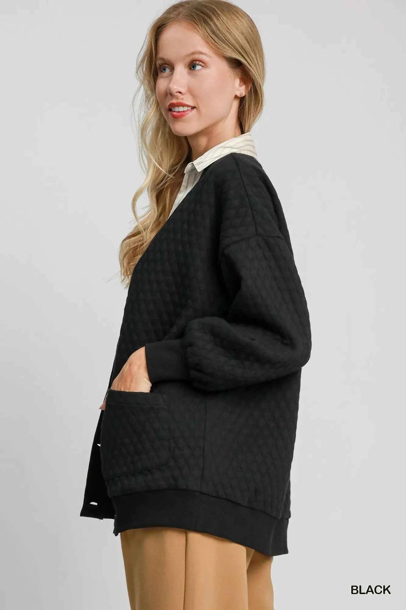 Umgee Button-Up Jacquard Cardigan 6668402f-4904-41bc-a05d-40c0c64c858e-Max-Origin