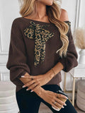 Leopard Bow Dropped Shoulder Sweater Brown 669a7ae3db1c4814a4a58da0ae0848da-Max-Origin