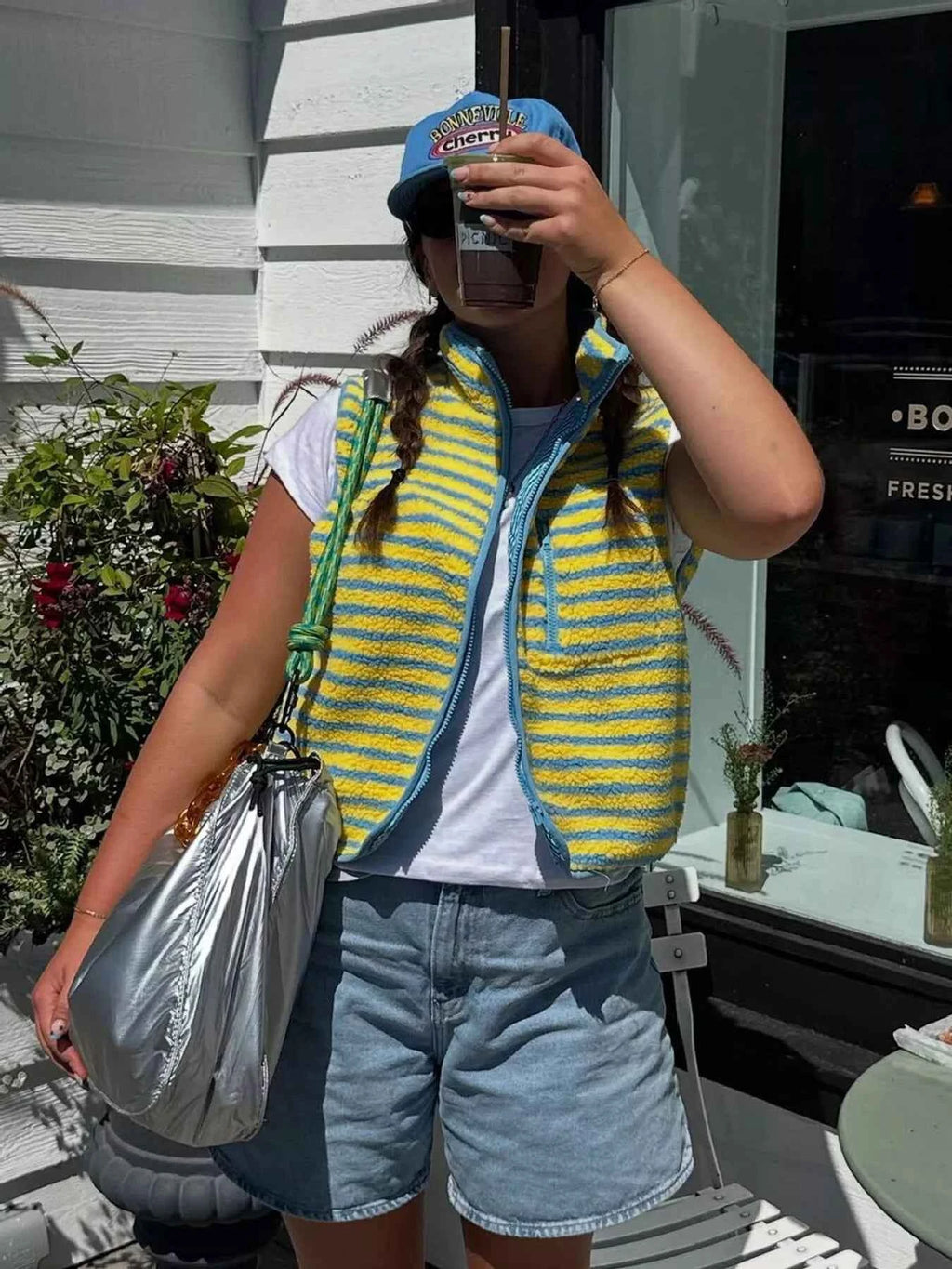 Striped Fleece Zip-Up Vest Coat 66c983f376d04dfa9570aa879e040aff-Max-Origin