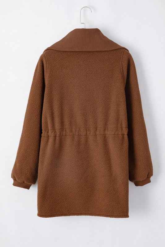 Solid Half-Zip Fleece Pocketed Sweatshirt 66e78f84-bfe5-4c80-b5b3-84da67db03ea