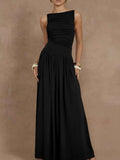 Full Size Ruched Sleeveless Maxi Dress Plus Size Black 66ec3e76-2983-40ca-ba0d-b88a4a324d3d-Max-Origin