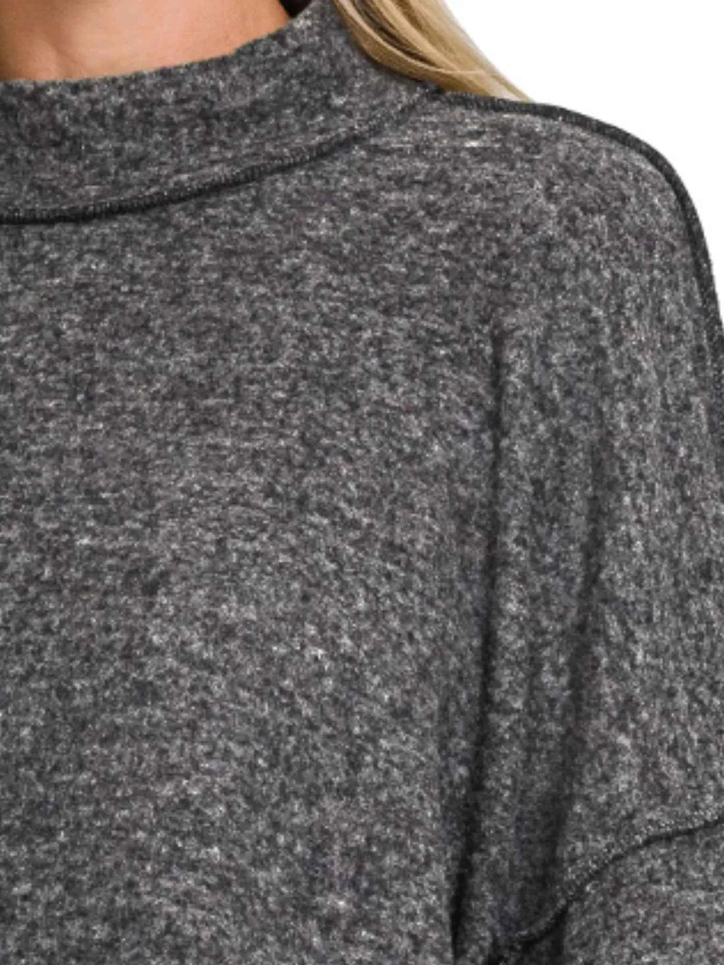 Zenana Brushed Melange Hacci Cropped Sweater 66ec4ca1-0358-4d7f-9ed5-0ffadf662091-Max-Origin