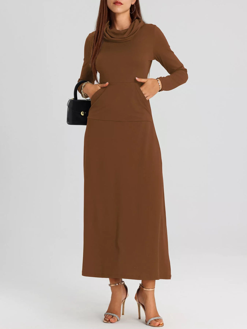 Cowl Neck Long Sleeve Midi Dress 66fca221823c4246ba60409b95583dc7-Max-Origin