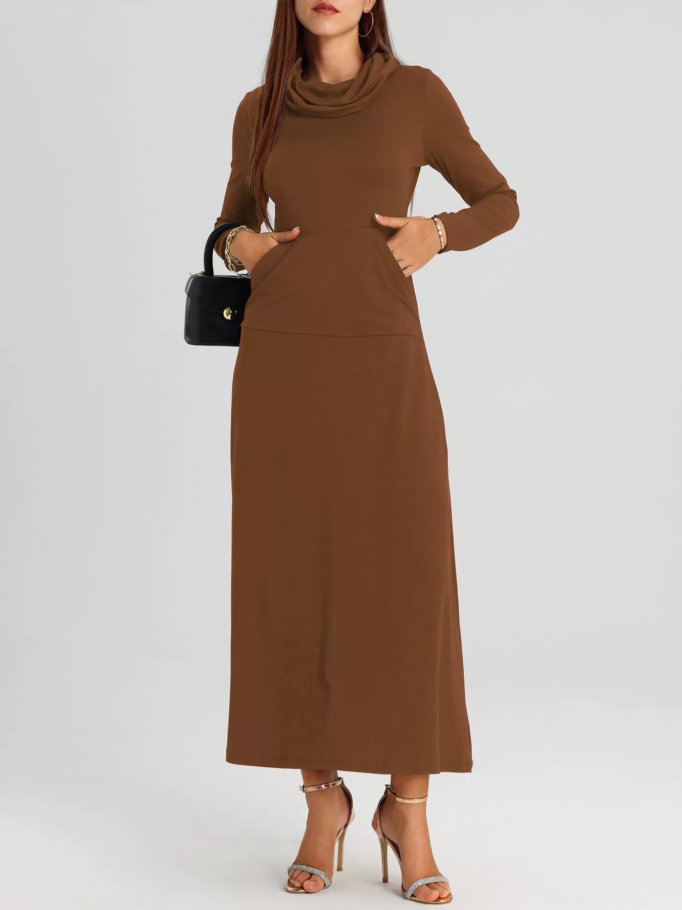 Cowl Neck Long Sleeve Midi Dress 66fca221823c4246ba60409b95583dc7-Max-Origin