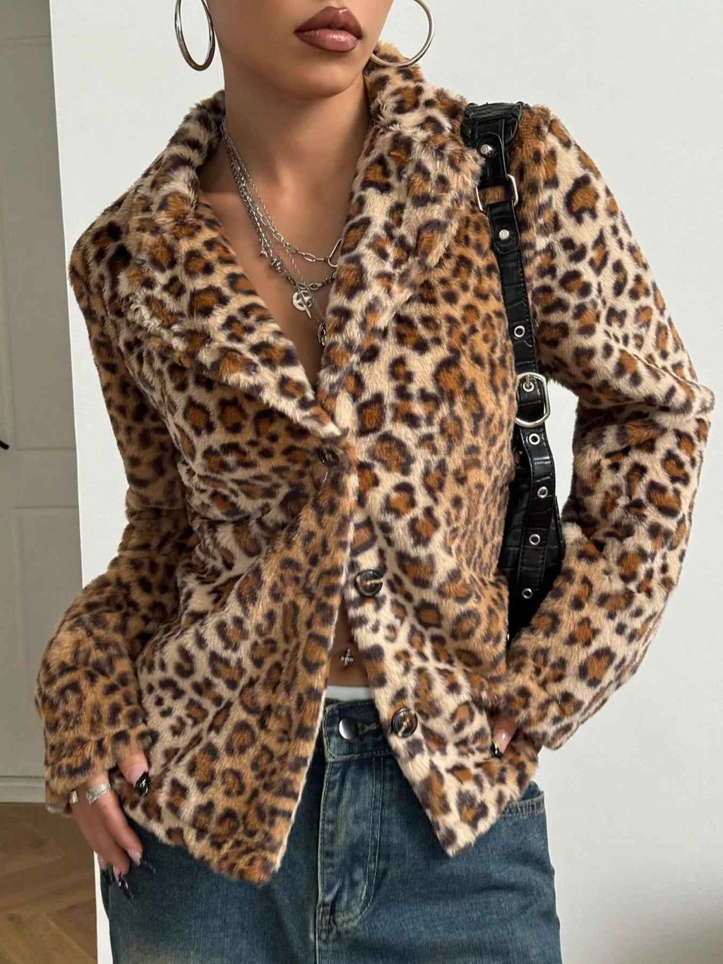 Leopard Button Up Faux Fur Outerwear 671986dbbb6649daaf87843de8992f06-Max-Origin