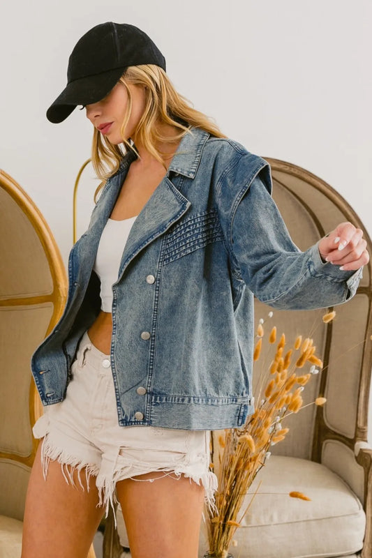 Button Up Long Sleeve Denim Jacket 671e746a-2073-40d7-9b2d-627330ae1490-Max