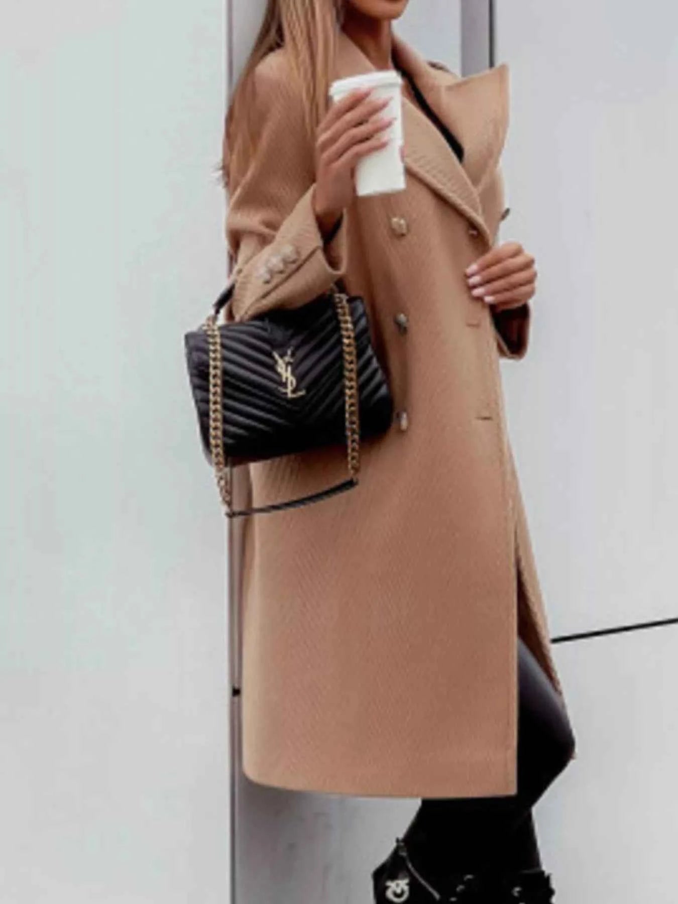 Double-Breasted Long Sleeve Coat 67392c76-f75c-454b-8a8a-abf1b0175a24-Max-Origin
